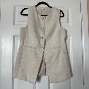 MARLED TWEED BOUCLE VEST Size Large